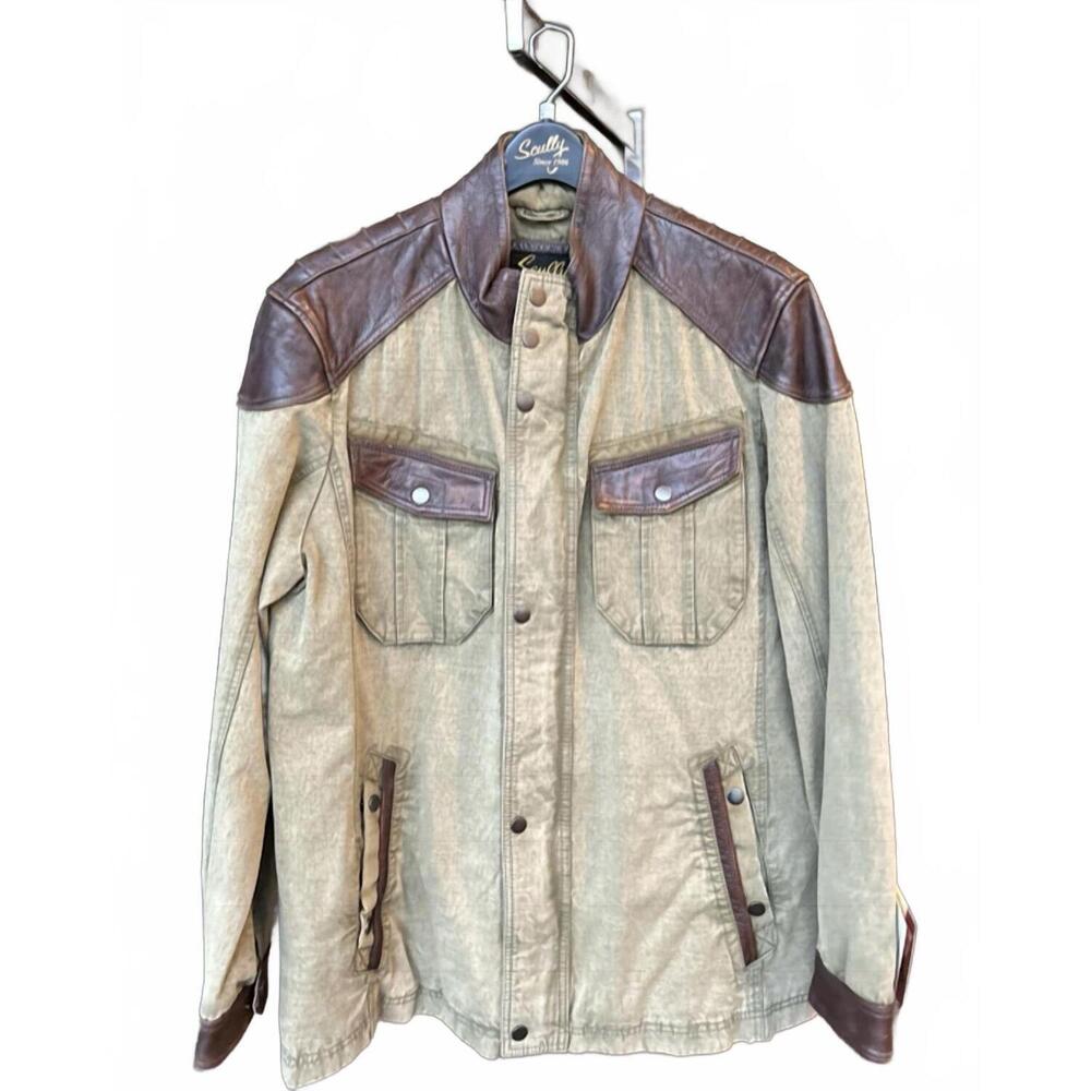 NEW SKULLY men's canvas coat in 113 sage